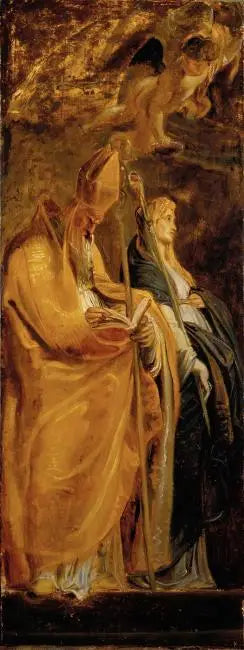 Saints Amand ve Walburge - Peter Paul Rubens
