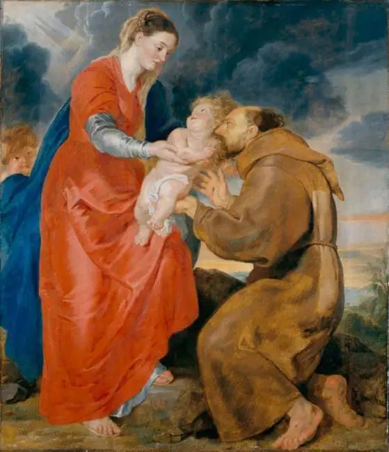 Vierge présentant l’Enfant Jésus à saint François d’Assise - Peter Paul Rubens - Alpha Reproduction