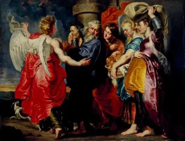 Lot ve ailesinin Sodom'dan kaçışı (Yaratılış 19: 12-24), 1615 sonrası - Peter Paul Rubens