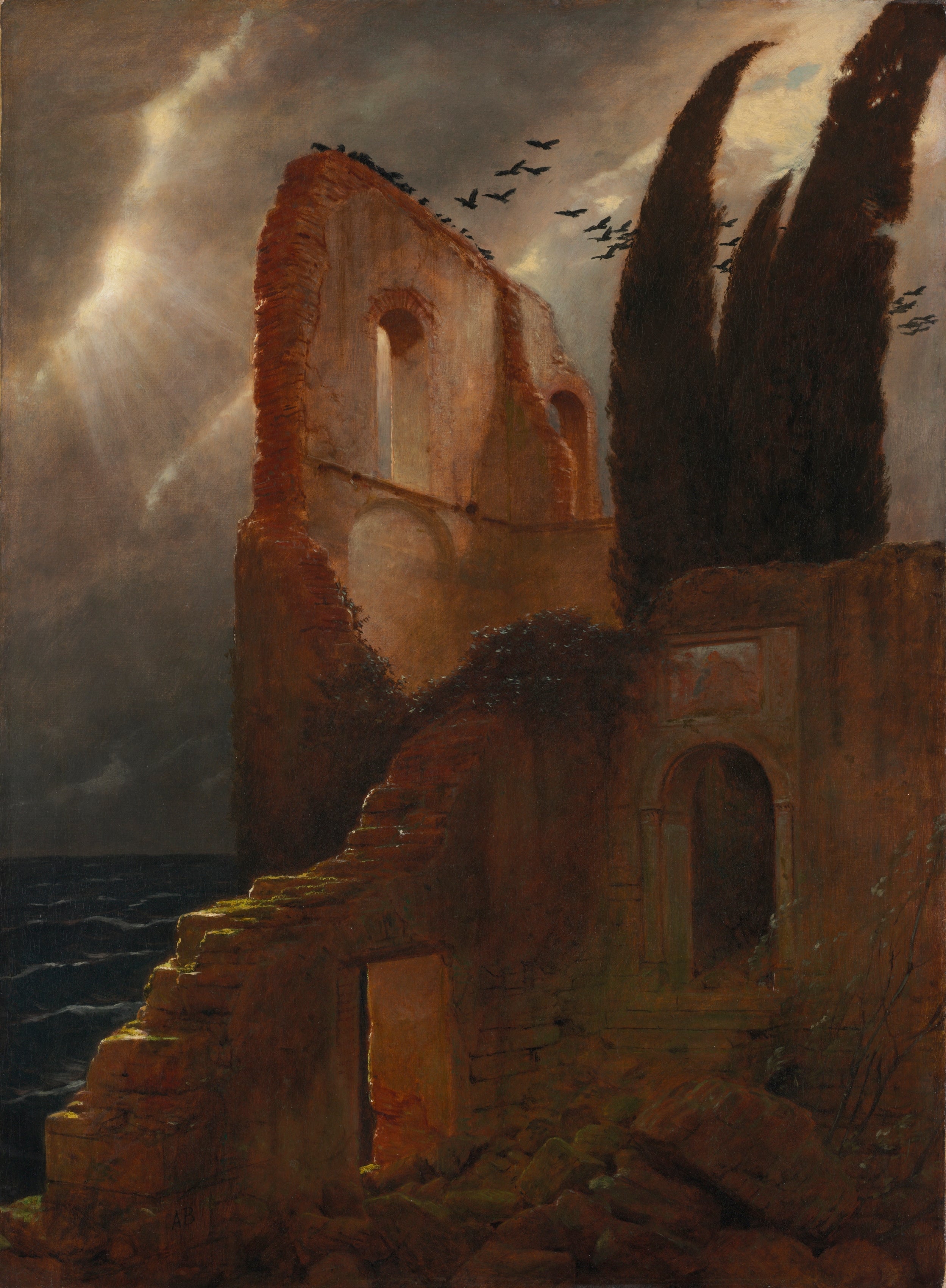 Ruine près de la mer - Arnold Böcklin