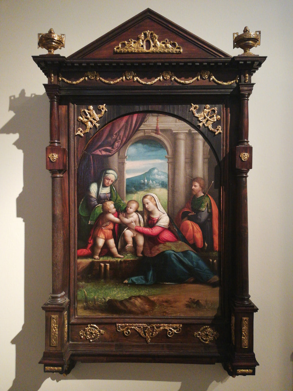 Sacra Famiglia con i santi Giovanni ed Elisabetta - Benvenuto Tisi
