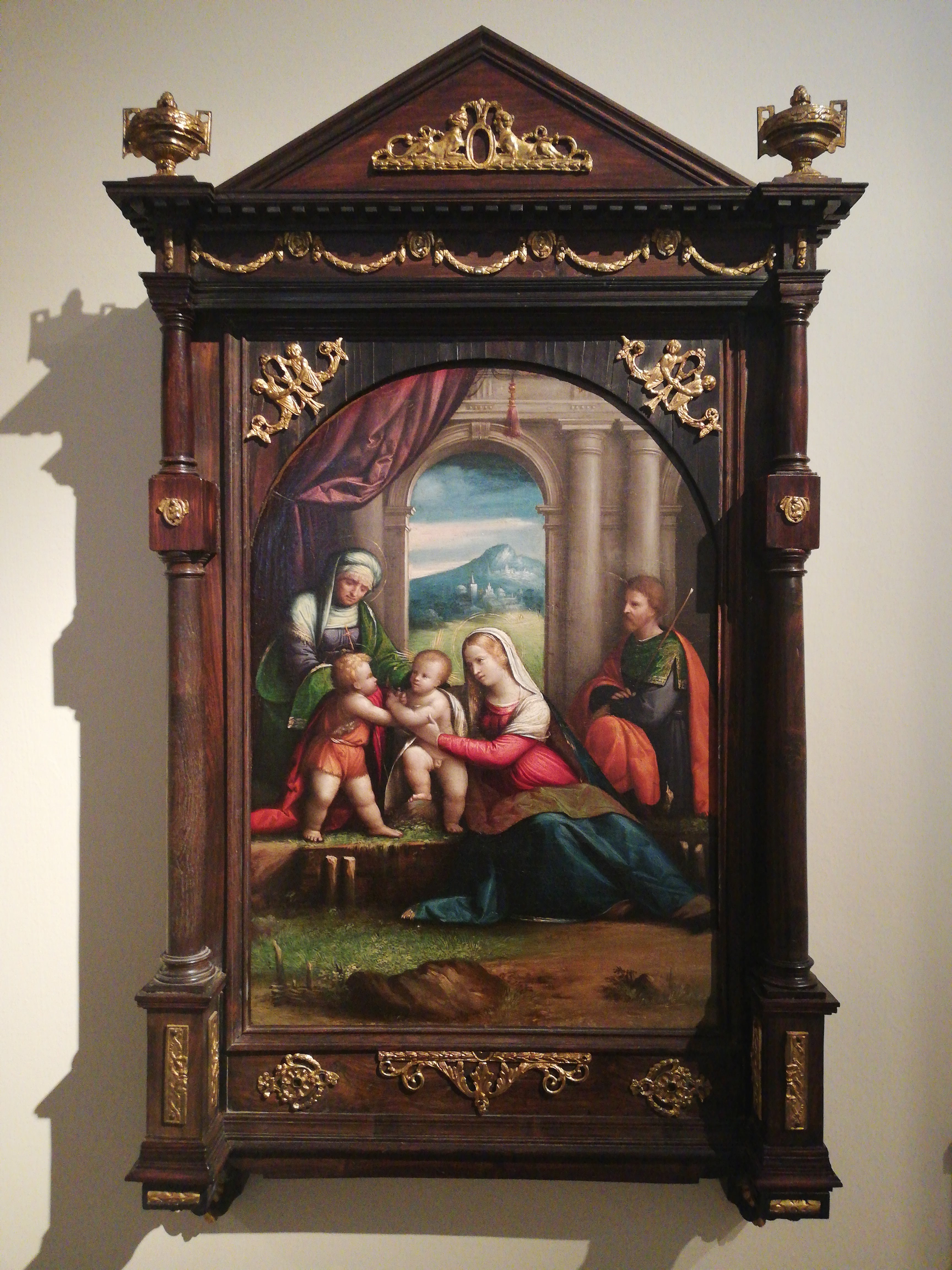 Sacra Famiglia con i santi Giovanni ed Elisabetta - Benvenuto Tisi