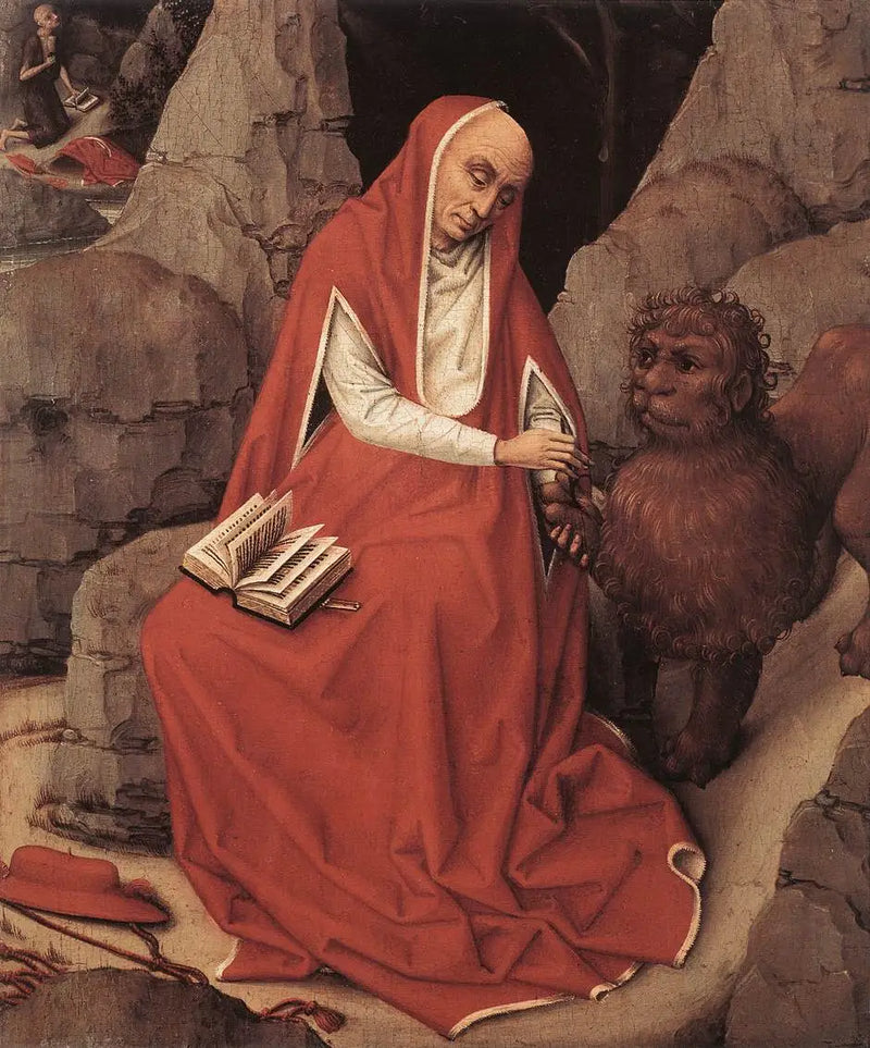 Saint Jérôme ve Aslan - Rogier van der Weyden