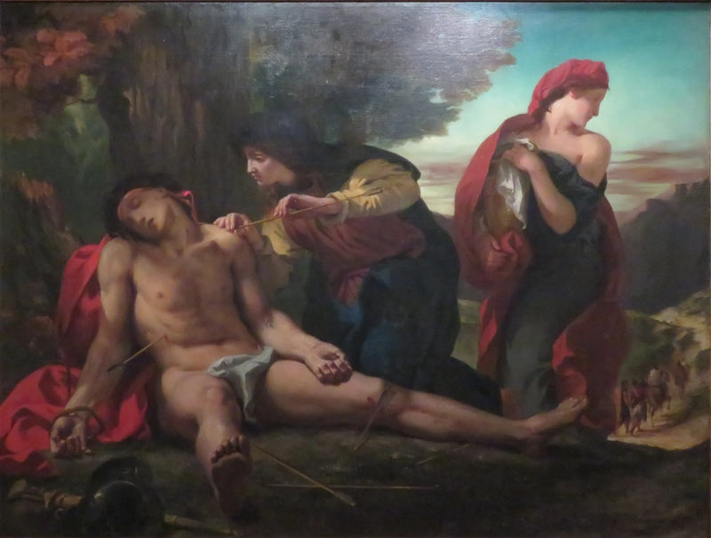 Aziz kadınlar tarafından kurtarılan Aziz Sebastian - Eugène Delacroix