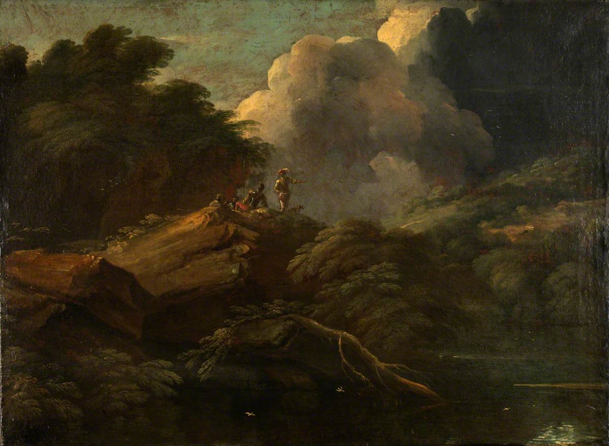 Banditti sur la rive d'une rivière - Salvator Rosa