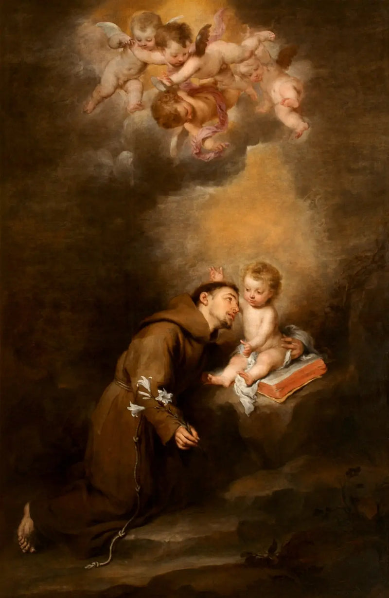 Padova Saint Antoine ve Çocuk - Bartolomé Esteban Murillo