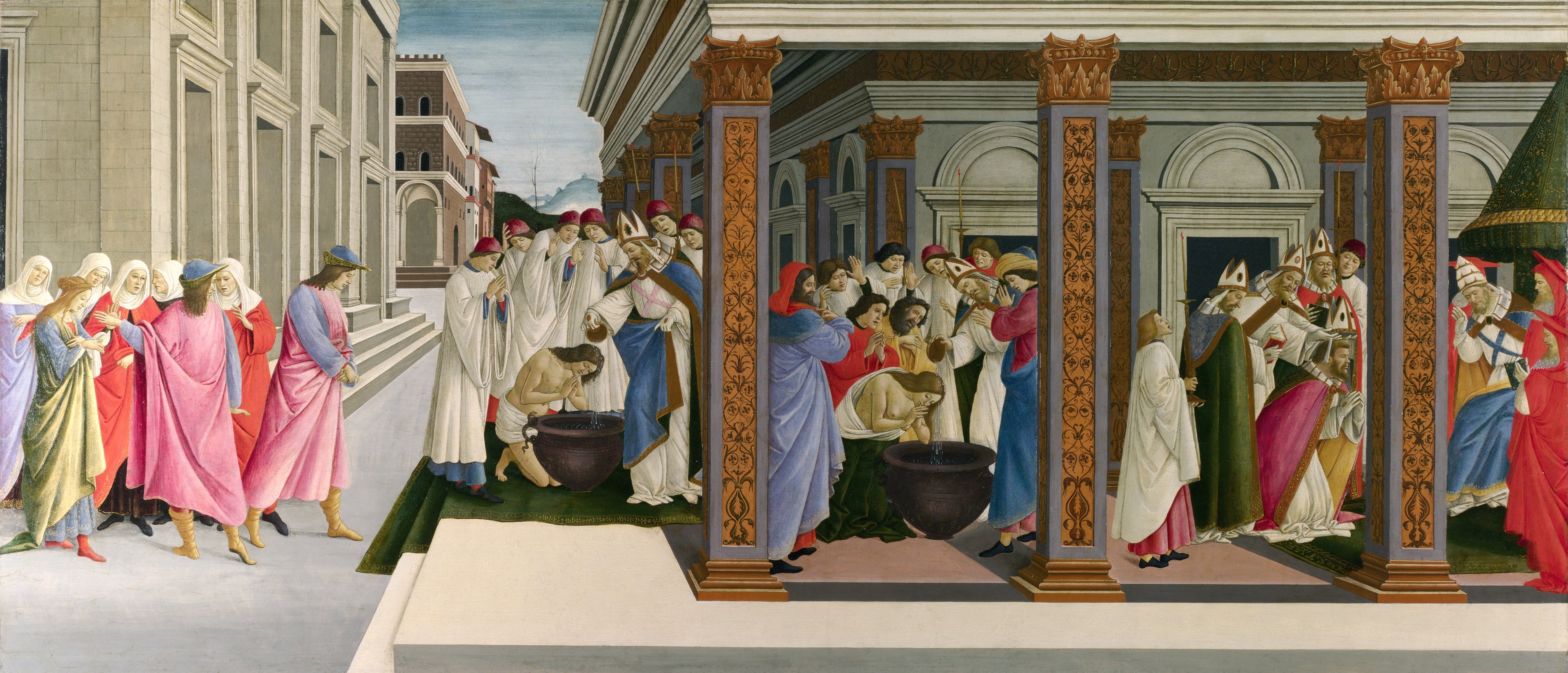 Zenobe'nin Vaftizi ve Piskopos Olarak Atanması - Sandro Botticelli