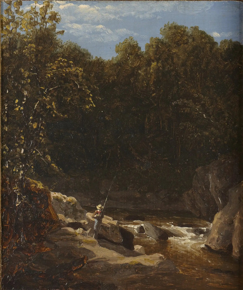 Dağ Çayında Balık Tutma - Sanford Robinson Gifford