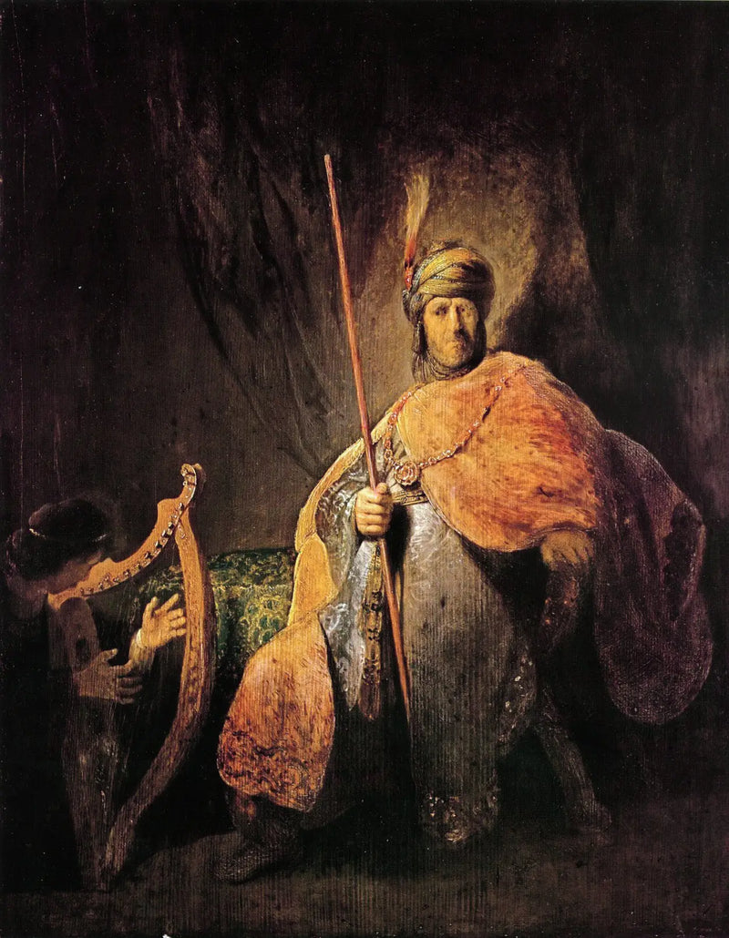 Saul'un Önünde Harp Çalan David - Rembrandt