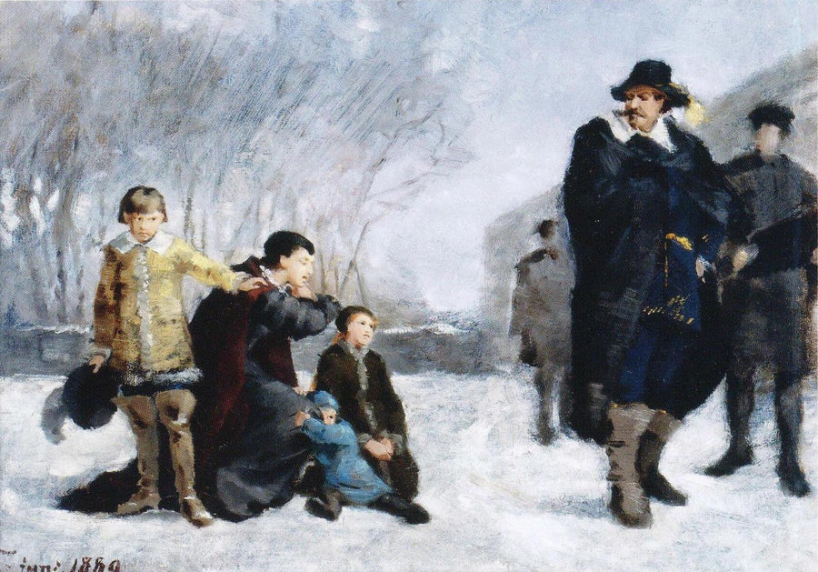 Christina Banér rukoilee armoa puolisolleen (1882) - Helene Schjerfbeck