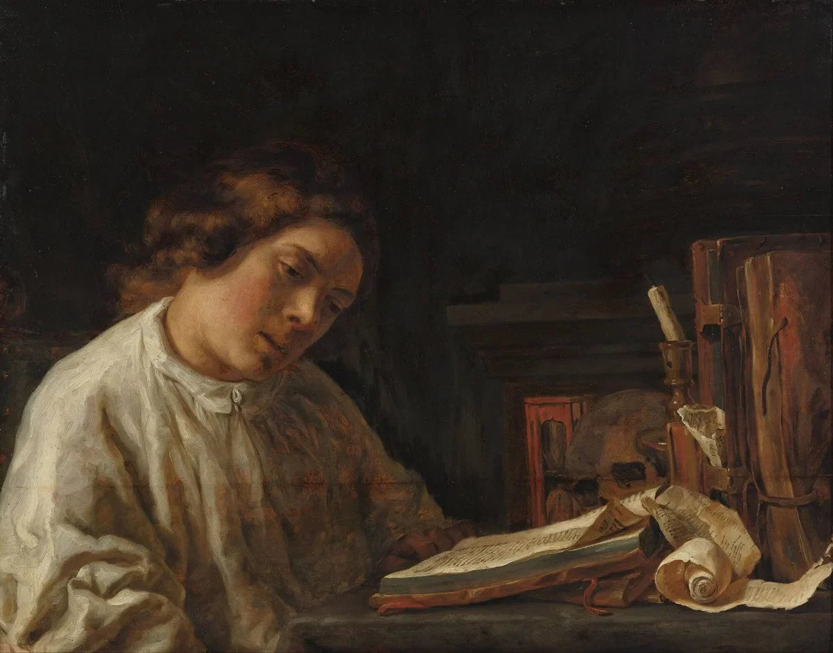 Autoportrait avec une nature morte vanité - Samuel van Hoogstraten image 1 reproduction artisanale de tableau