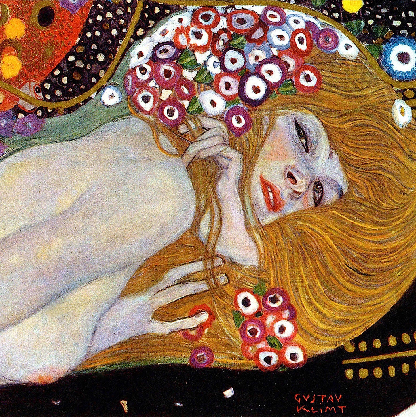 🐍 Su Yılanları II (Detay) – Gustav Klimt (1904–1907)