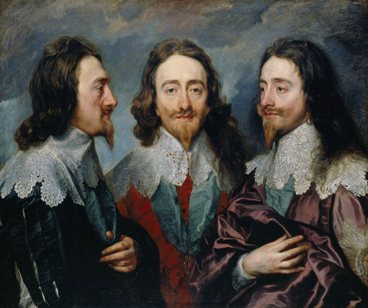 👑 Charles I'in Üçlü Portresi – Anthony van Dyck (yaklaşık 1635–1636)