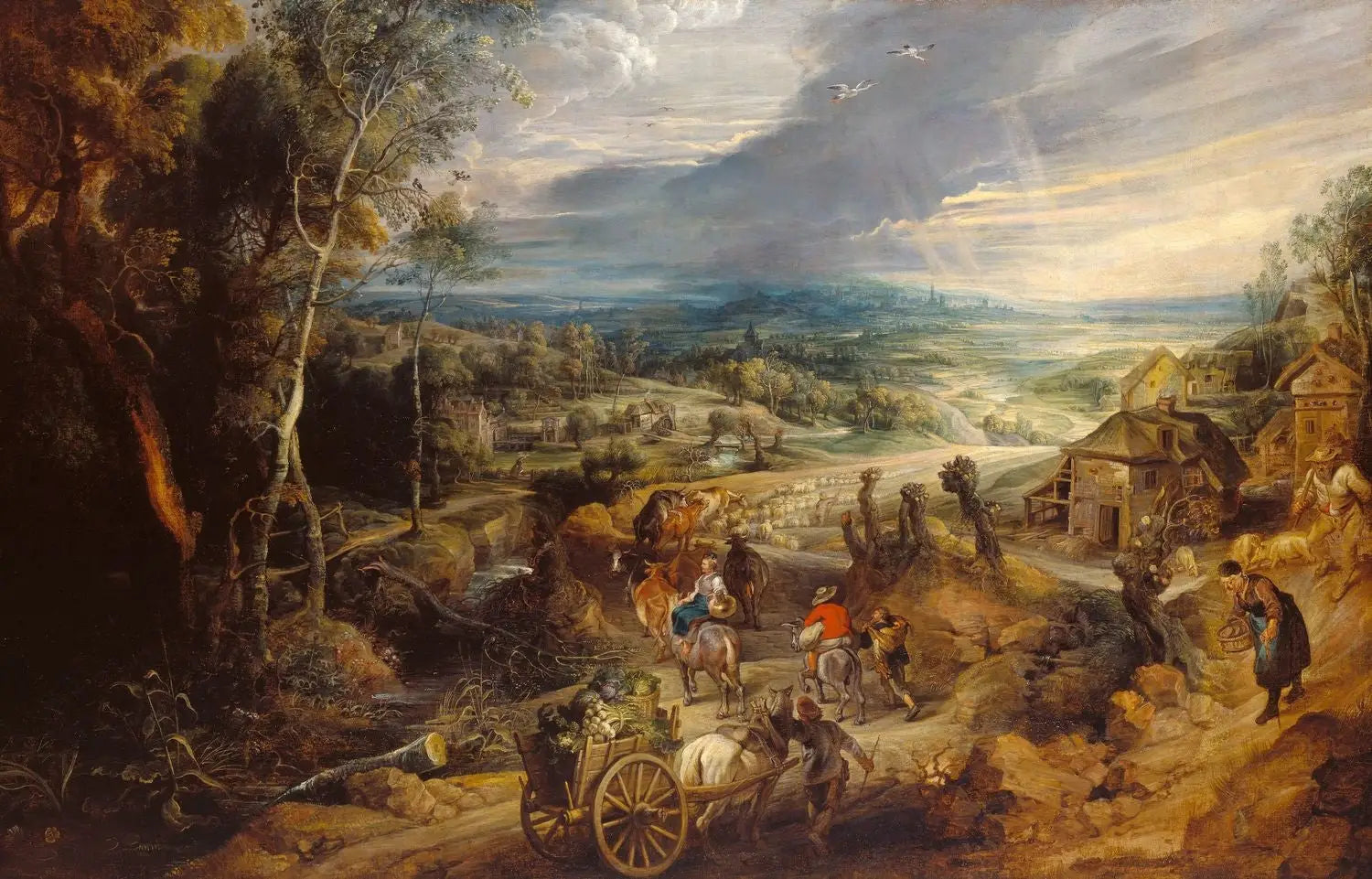 Été: les paysans vont au marché - Peter Paul Rubens - Alpha Reproduction