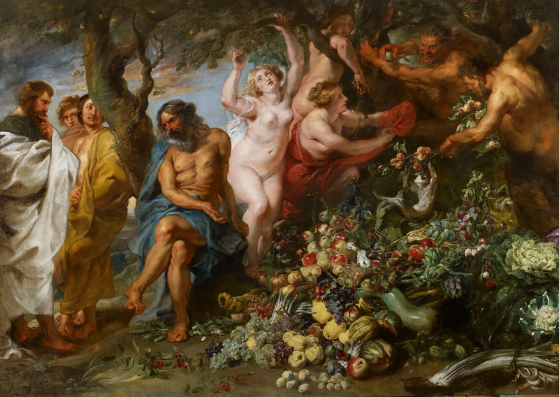 Pythagoras vejetaryenliği savunurken - Peter Paul Rubens