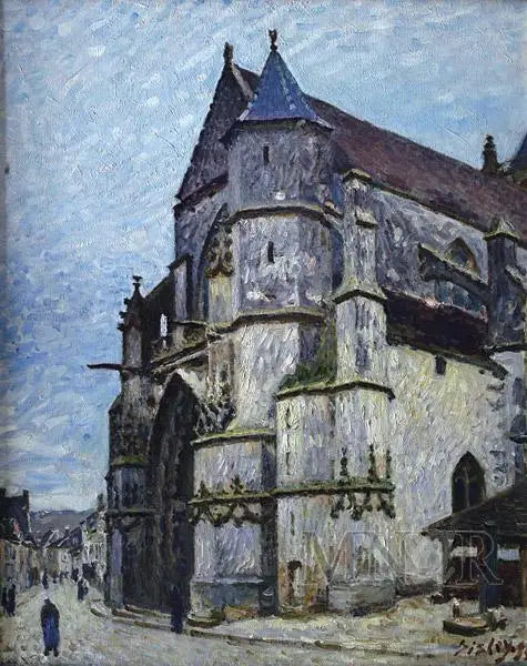 Moret Kilisesi, kış - Alfred Sisley