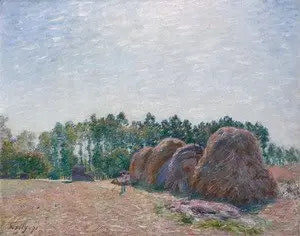Moret'teki Saman Balyalari - Sabah Etkisi - Alfred Sisley