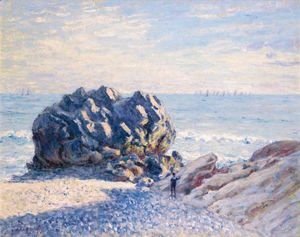 Reproduction du tableau « Storr Rock, Lady's Cove, Le Soir - Alfred Sisley » par Alpha Reproduction en peinture à l’huile
