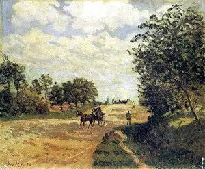 Mantes'tan Choisy-le-Roi'ya Yol - Alfred Sisley