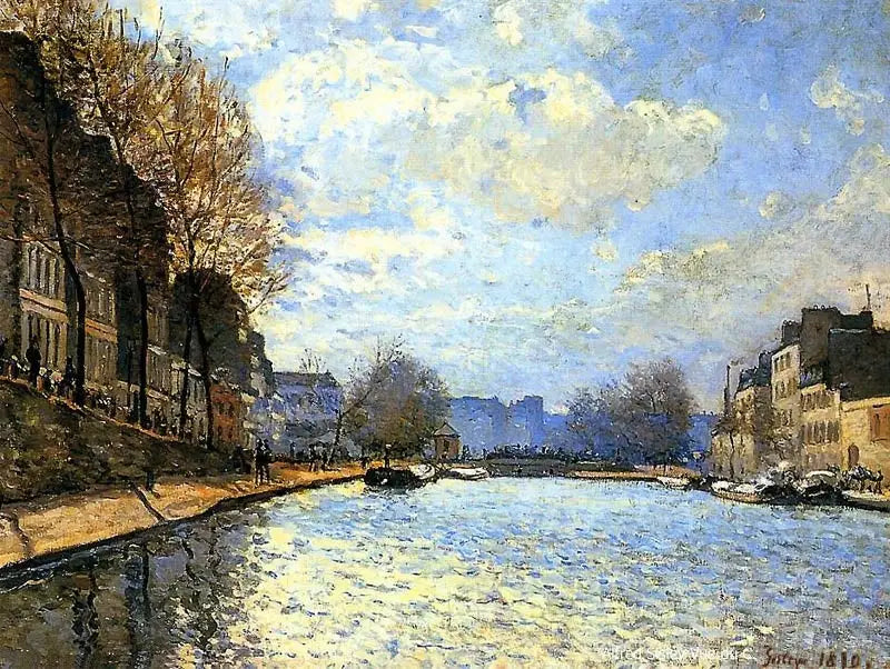 Saint-Martin Kanalı Manzarası - Alfred Sisley