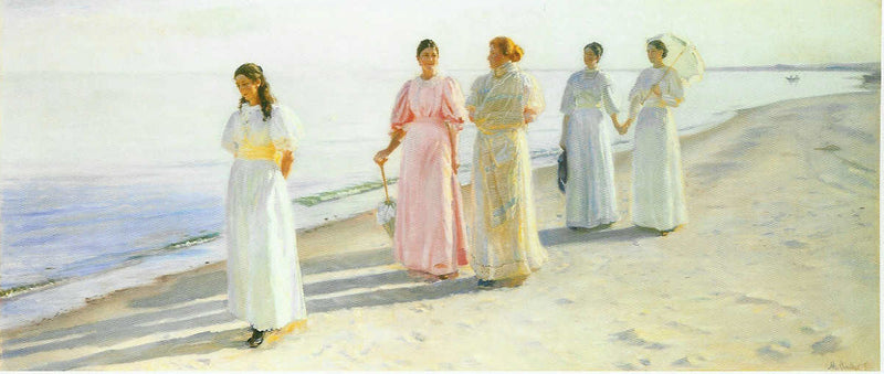 Skagen Plajında Yürüyüş - Michael Peter Ancher