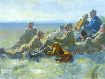 Skagen Avcıları. Çalışma - Peder Severin Krøyer