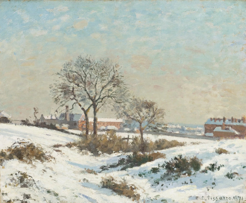 South Norwood'da Karlı Manzara - Camille Pissarro