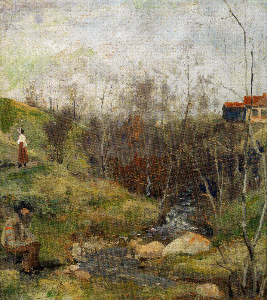 Reproduction du tableau « Paysage de printemps - Edvard Munch » par Alpha Reproduction en peinture à l’huile