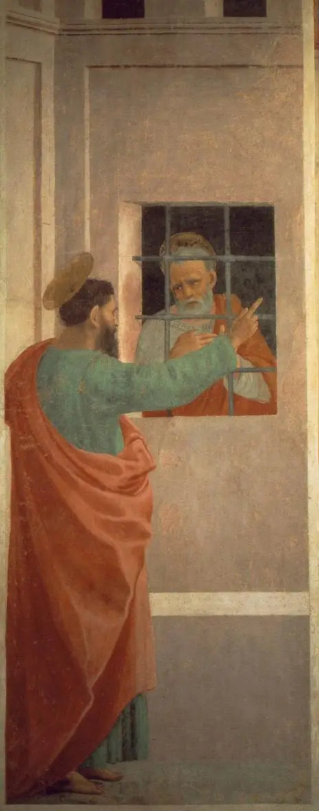 Saint Pierre hapiste ziyaret ediliyor - Filippino Lippi