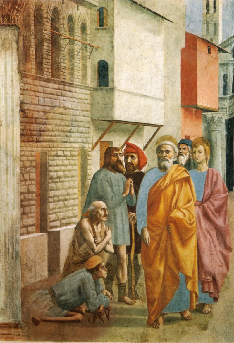 Masaccio ile Saint Pierre hastaları gölgesiyle iyileştiriyor