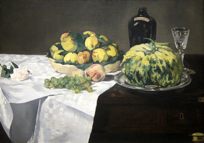 Kavun ve Şeftali ile Natürmort - Édouard Manet