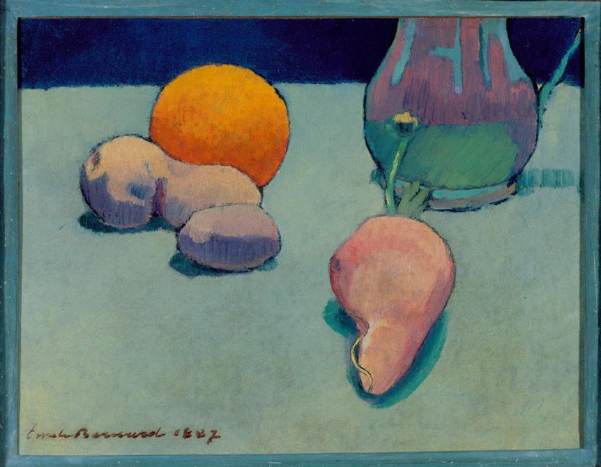Nature morte à l'orange et au pichet - Émile Bernard