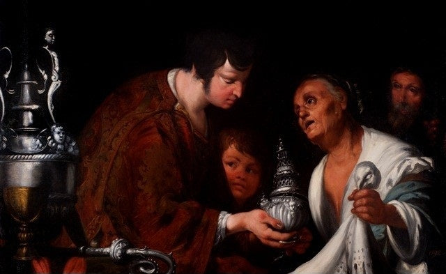 La Charité de Saint Laurent. - Bernardo Strozzi