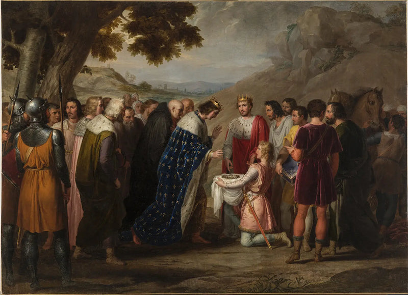 Saint-Louis Baudouin II'nin kutsal tacını alırken - Rafael Tejeo