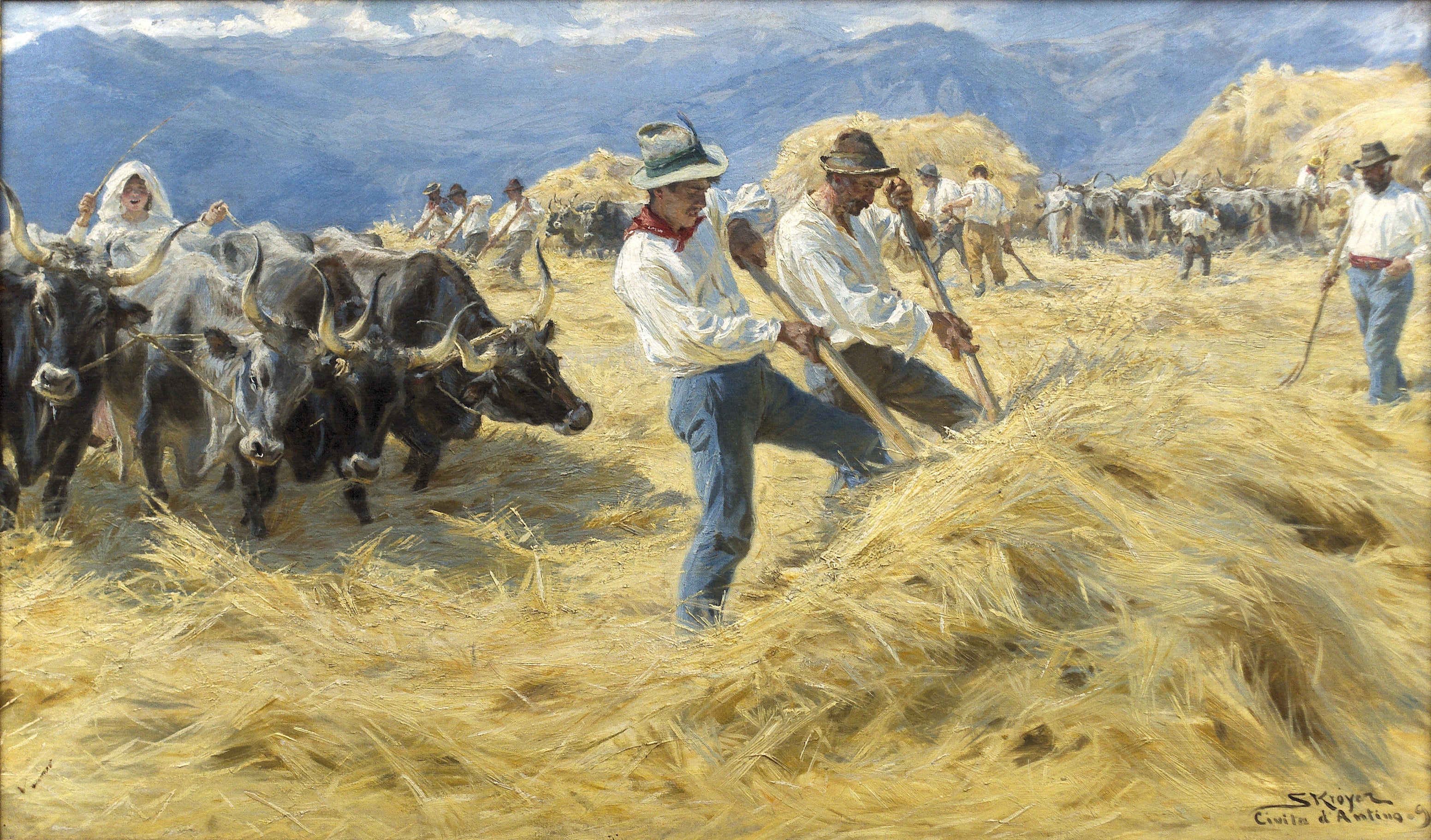 Abruzzo'da Hasat. Cività d'Antino - Peder Severin Krøyer