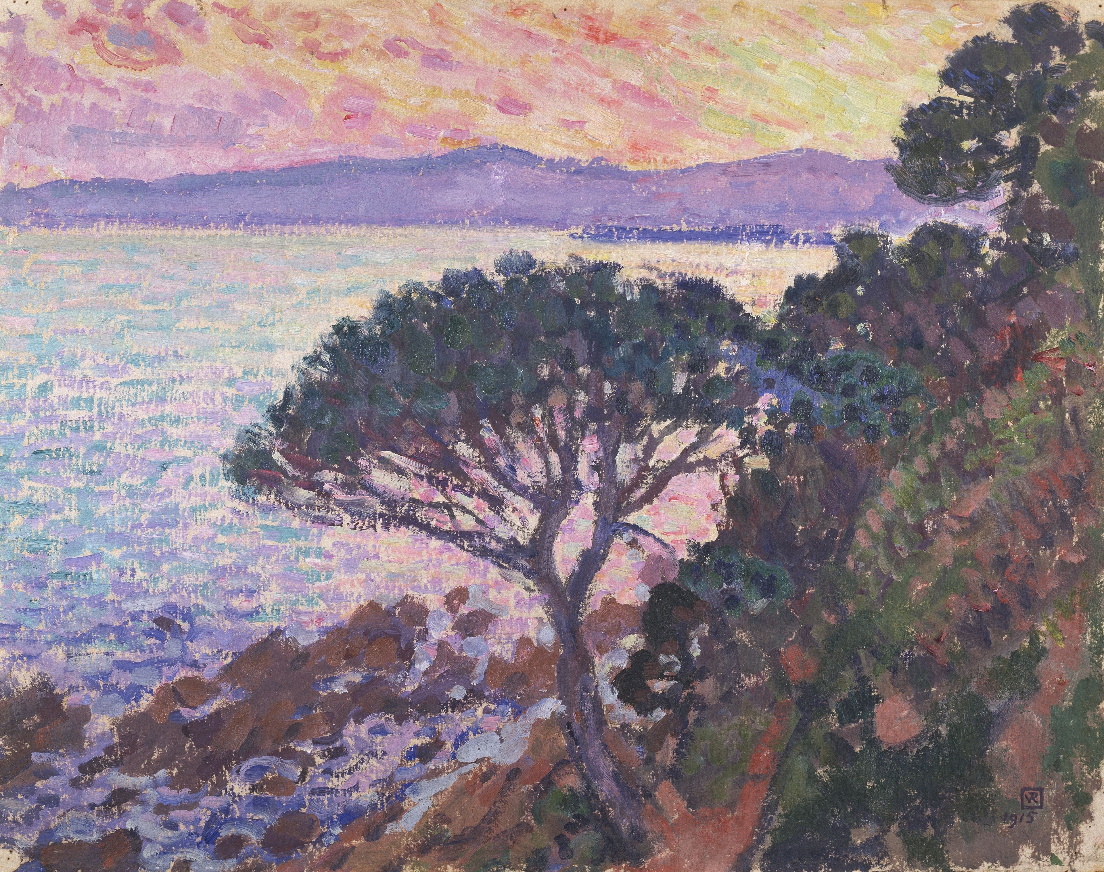 Pin parasol au bord de la mer - Théo van Rysselberghe
