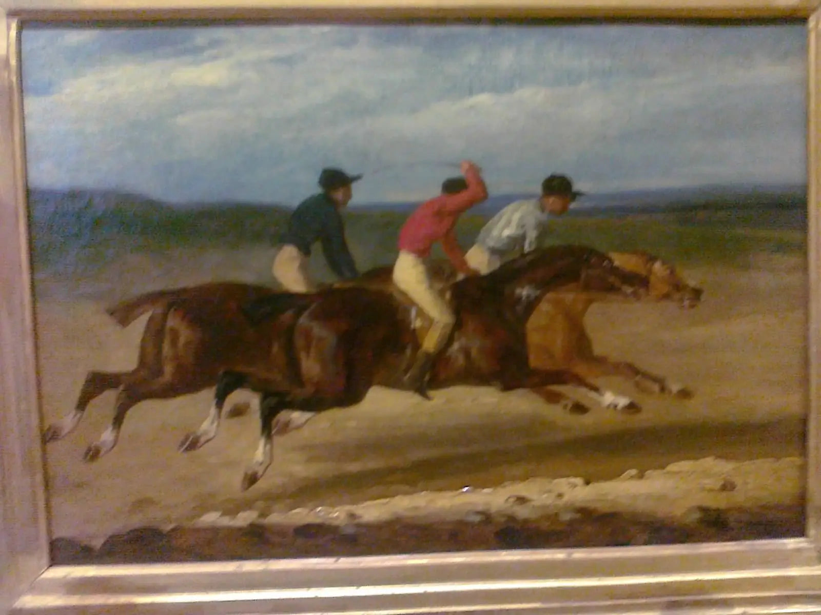 Reproduction du tableau « Course de chevaux montés - Théodore Géricault » par Alpha Reproduction en peinture à l’huile