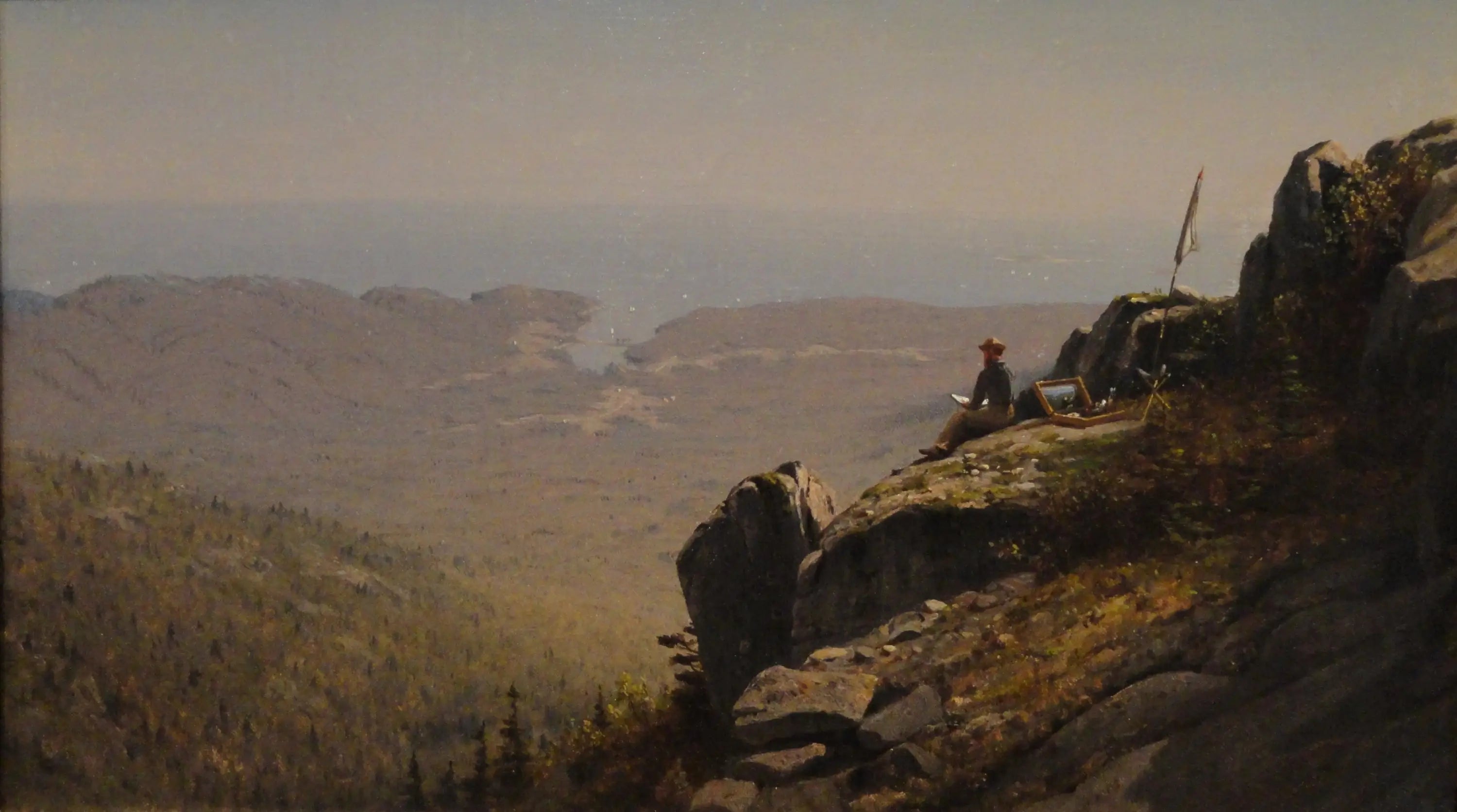 L’artiste dessinant à Mount Desert dans le Maine - Sanford Robinson Gifford - Alpha Reproduction