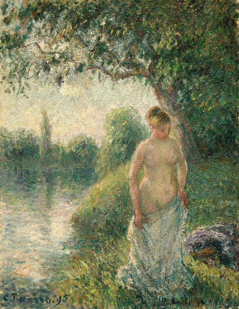 Genç çıplak köylü kadın ayakta - Camille Pissarro