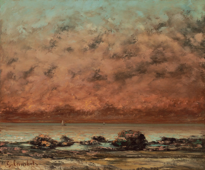 Trouville Siyah Kayalar - Gustave Courbet