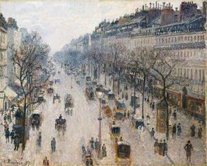 Kış Sabahı Montmartre Bulvarı - Camille Pissarro