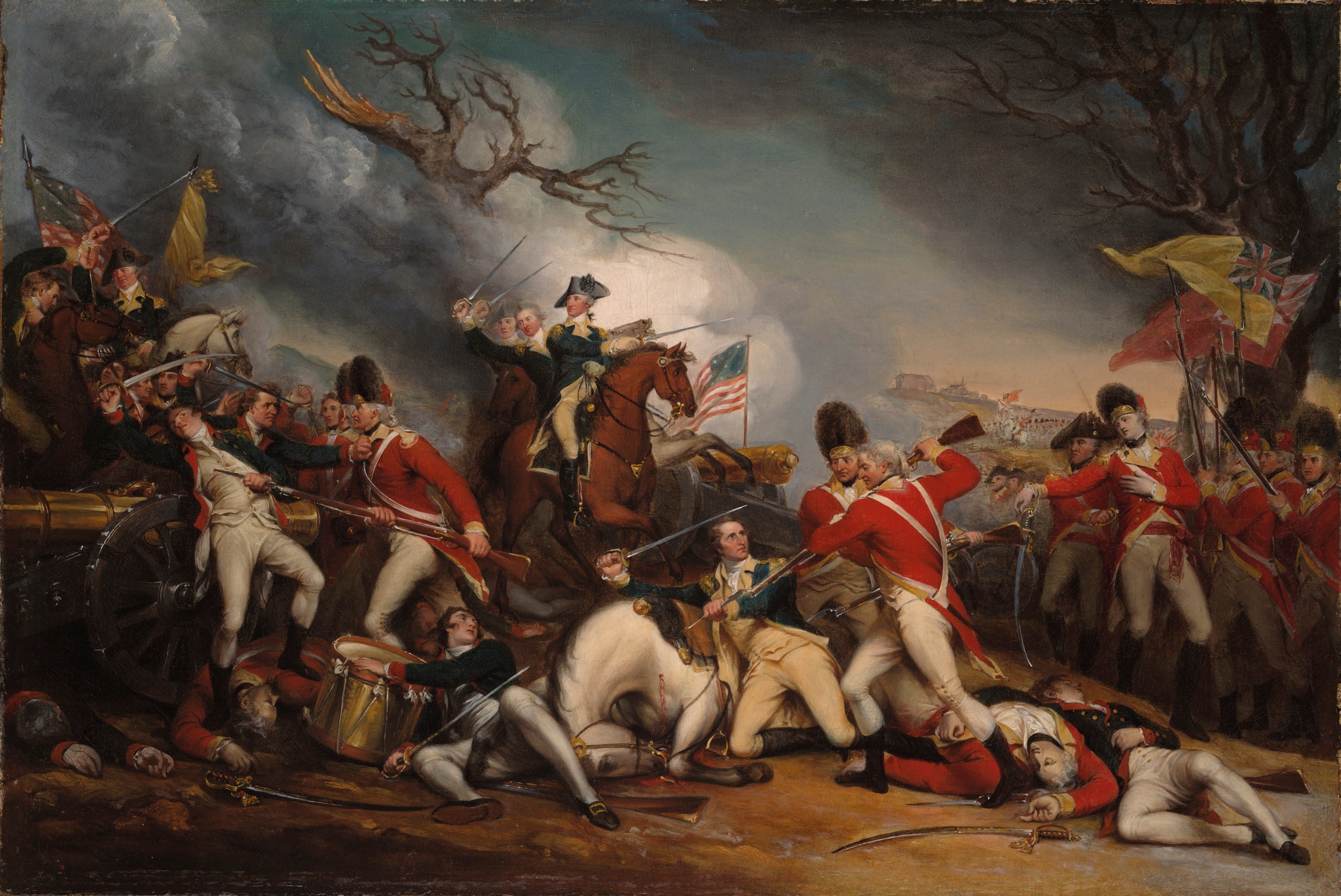 La mort du général Mercer à la bataille de Princeton, le 3 janvier 1777 - John Trumbull
