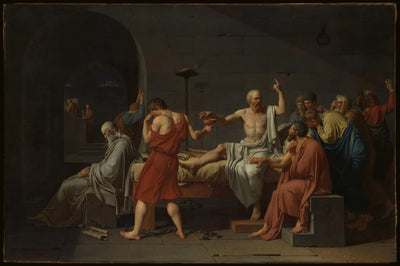 Reproduction du tableau « La Mort de Socrate - Jacques-Louis David » par Alpha Reproduction en peinture à l’huile