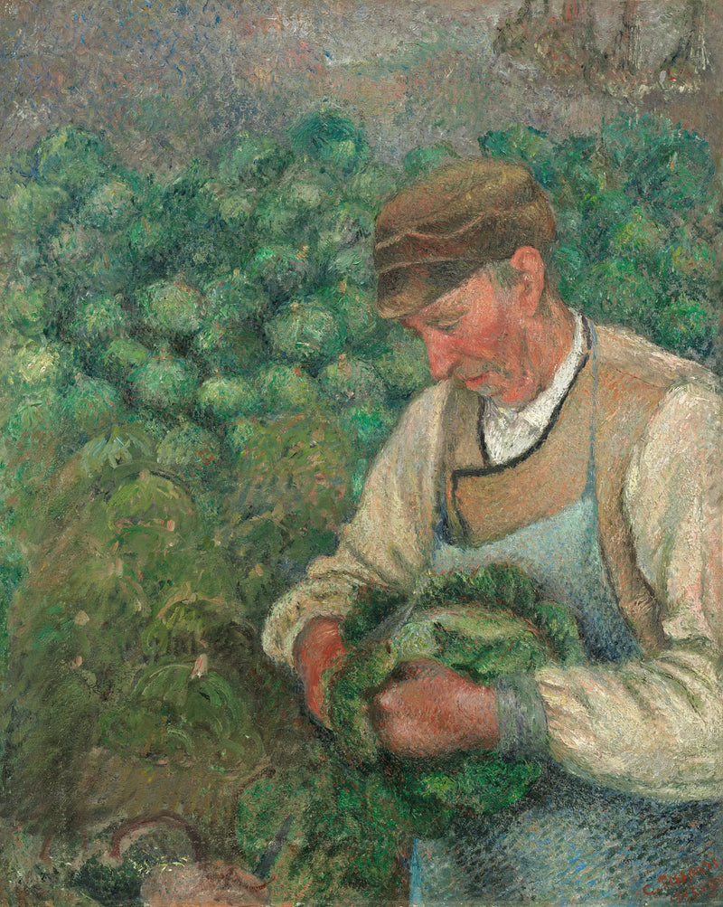 Bahçıvan - Eski Çiftçi Lahana ile - Camille Pissarro