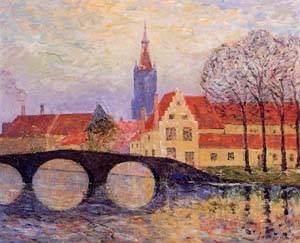 Bruges'taki Le Pont Leguenay - Maxime Maufra