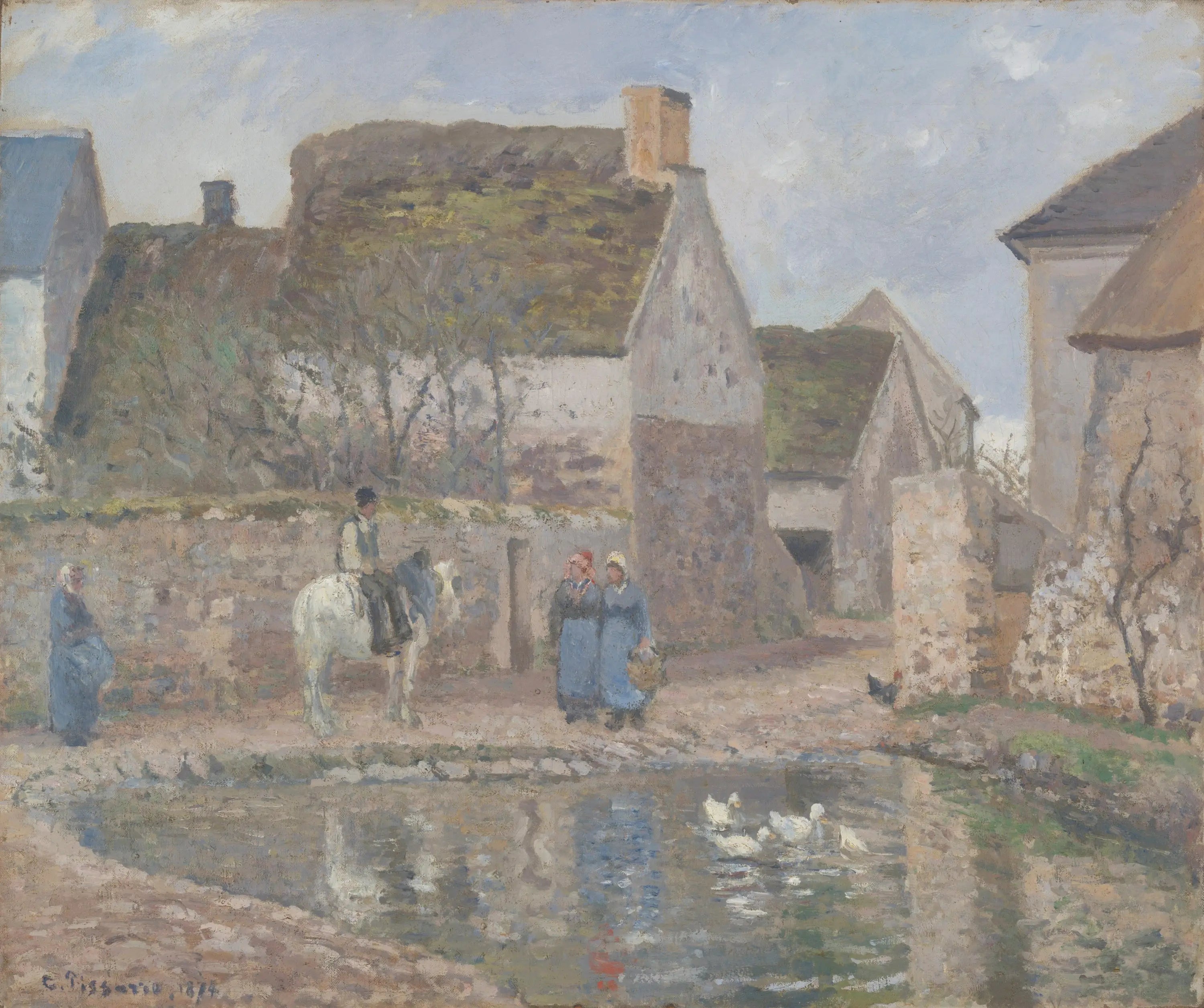 Reproduction du tableau « L'étang aux canards d'Ennery - Camille Pissarro » par Alpha Reproduction en peinture à l’huile