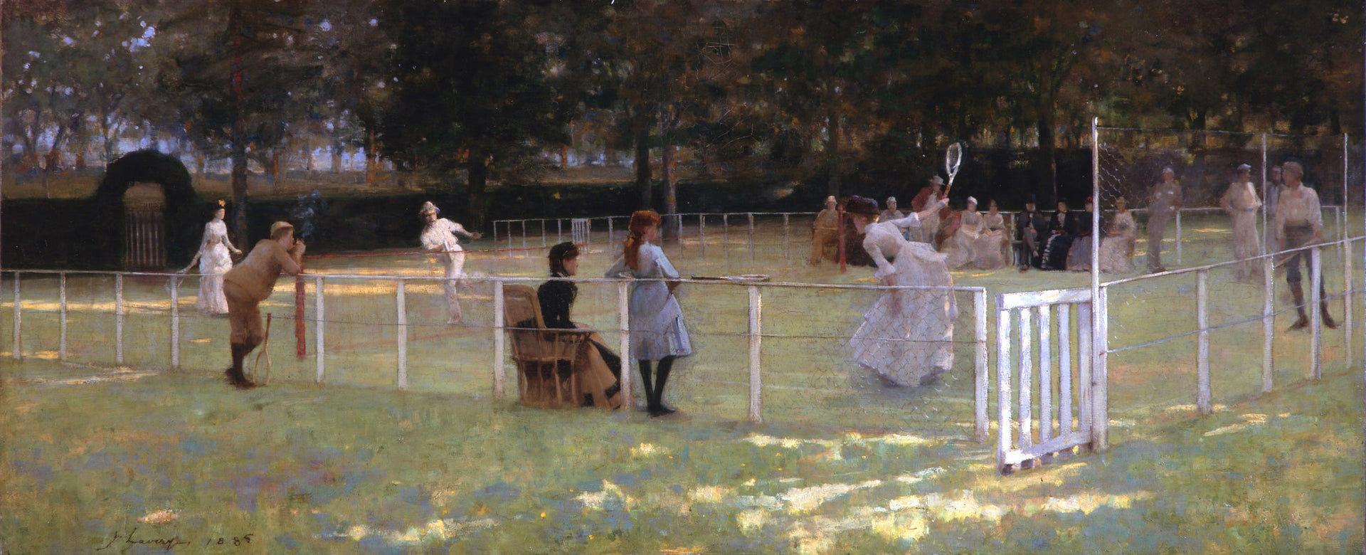 La Partie de tennis, John Lavery, 1885, peinture à l’huile