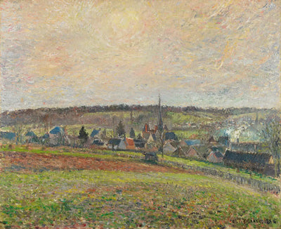 Reproduction du tableau « Vue sur le Village d'Éragny - Camille Pissarro » par Alpha Reproduction en peinture à l’huile
