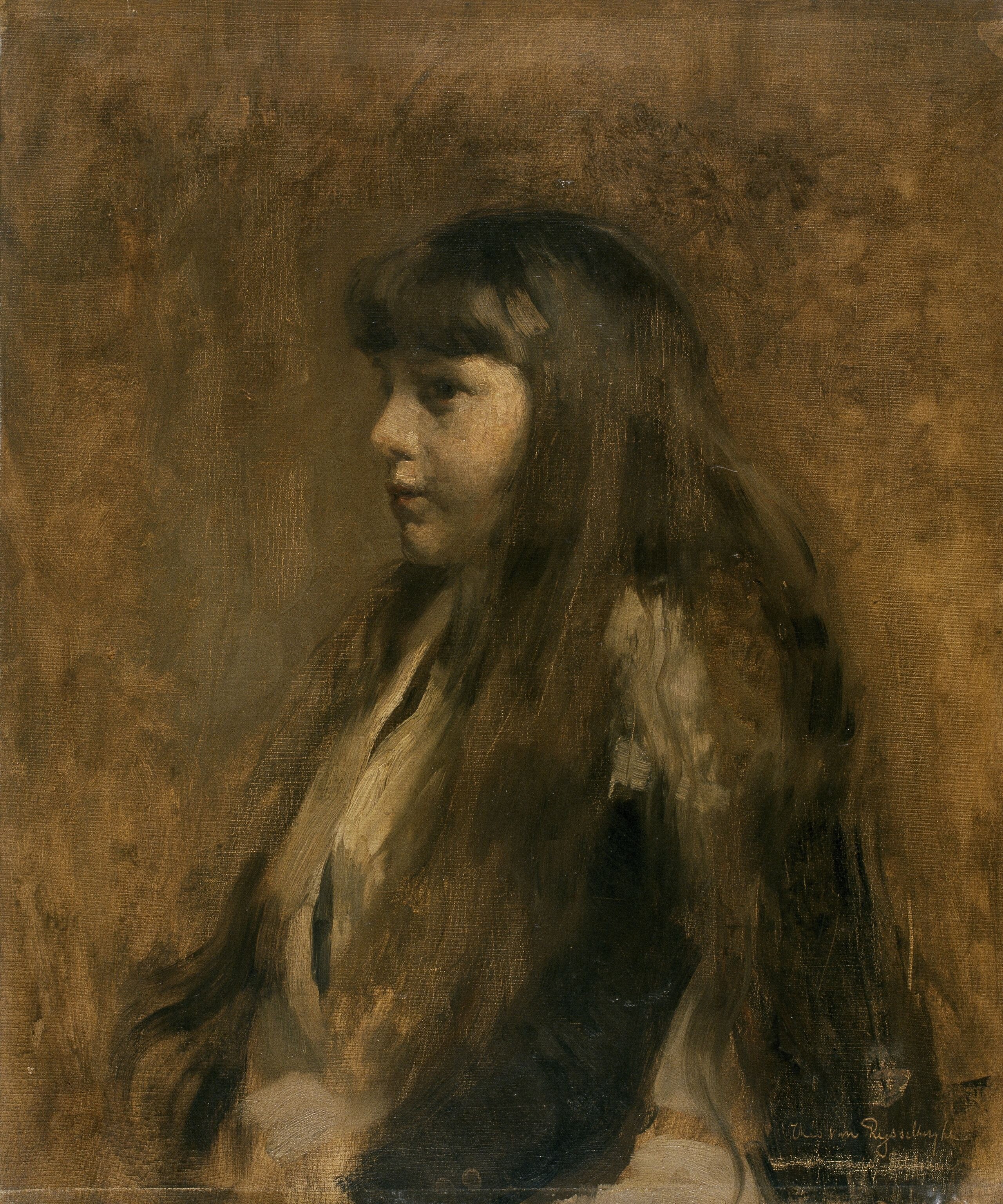 Portrait de fillette - Théo van Rysselberghe