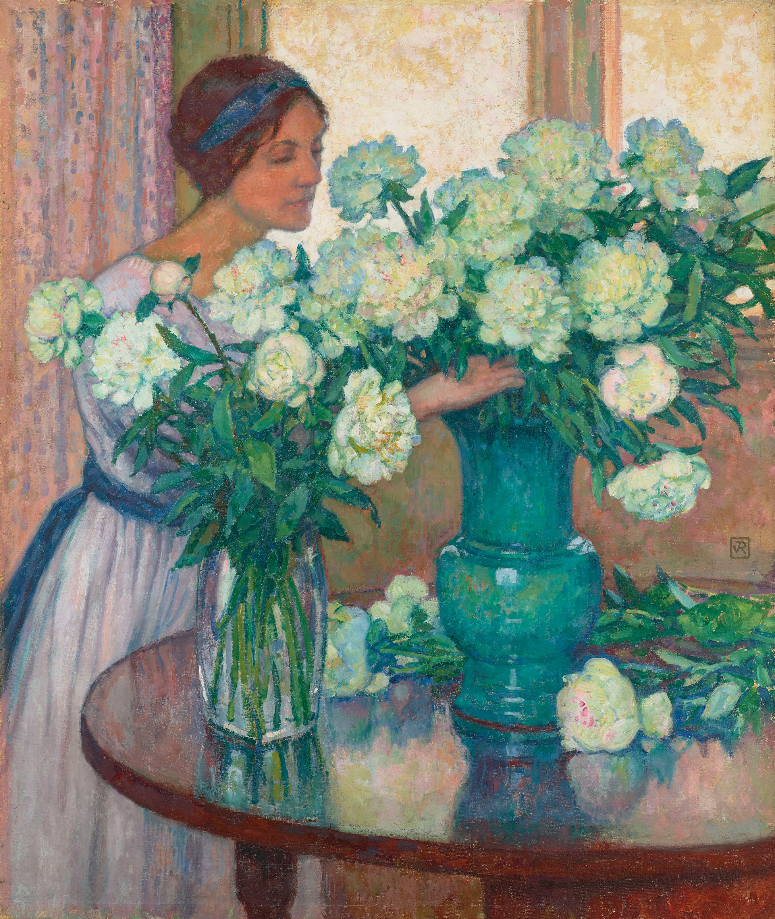 Les pivoines blanches - Théo van Rysselberghe